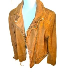 MTV Teen Mom Chelsea Deboer Leather Moto Jacket Size: Large